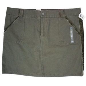 OLD NAVY Low Waist Army Green Skirt Women's 18 - 100% Cotton